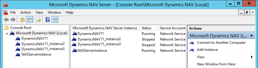 Microsoft Dynamics NAV Server Administration Tool
